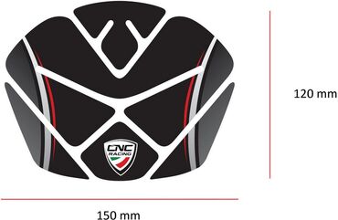 CNC Racing / シーエヌシーレーシング Fuel tank pad Ducati, Black | FP007B