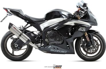 MIVV / ミヴ-SPORT SUONO- スリップオン ステンレス（カーボンエンドキャップ） 2本出し for GSX-R 1000 (09-) | S.034.L7