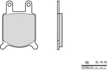 BREMBO / ブレンボ ブレーキパッド 07GR0204 オーガニック | 07GR0204