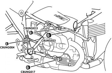 Pyramid Plastics / ピラミッドプラスチック BMW R Nine T Racer フレームエンドキャップ マットブラック 2017> | 089403