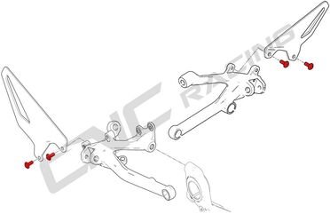 CNC Racing / シーエヌシーレーシング Screws Handguards Mv Agusta Rivale, ブラック | KV398B