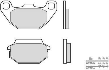 BREMBO / ブレンボ ブレーキパッド 07022XS カーボンセラミック オーガニック | 07022XS