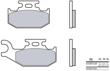 BREMBO / ブレンボ ブレーキパッド 07GR74SD シンタード・メタル | 07GR74SD