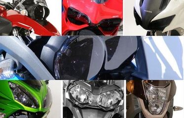 Powerbronze / パワーブロンズ ヘッドライトプロテクター フロストサファイヤ ブルー HONDA NC23 AERO,NC24,NC29 GULL ARM,CBR400,CBR600F, 87-90 ,VFR750F, 86-89 | 440-H014-018