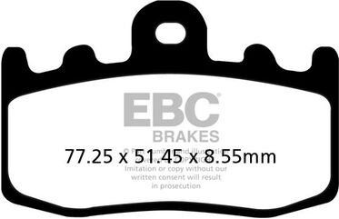 EBCブレーキ USA製 EPFA シリーズ エクストリーム Pro シンタリング ブレーキパッド フロント左側用 | EPFA335HH