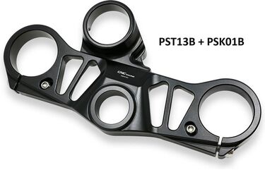 CNC Racing / シーエヌシーレーシング Triple clamps Aprilia RSV4 - Top Yoke, Black | PST13B