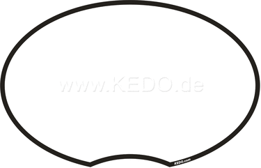 Kedo Start Number Plate Sticker, white, black border, 1 piece, suitable for start number plate item. 60401/60402, size approx. 260x158mm | 60403
