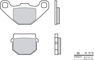 BREMBO / ブレンボ ブレーキパッド 07026CC カーボンセラミック | 07026CC