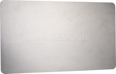 Kedo License Plate Reinforcement Plate for passenger cars and oldtimer license plates 340x200mm, aluminum raw 2mm, rounded corners | 60244