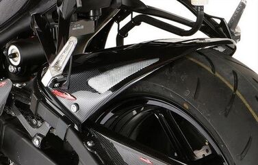 Powerbronze / パワーブロンズ リア　ハガー KAWASAKI ZX6-R 07-08 ブラック・シルバー メッシュ | 201-K106-603
