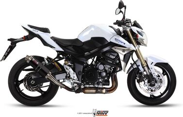 MIVV / ミヴ- SPORT スリップオン スチール、黒 for SUZUKI GSR 750 (11-) | S.037.LXB