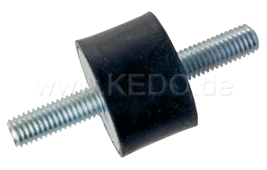 Kedo Rubber Buffer, Diam. 30mm, 20mm Heigth, Two-sided M8x23 thread | 40909