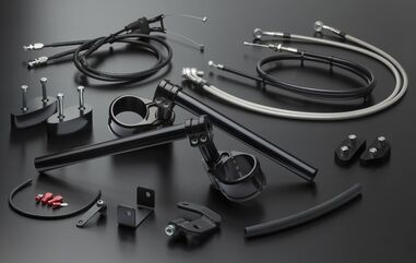 ABM / エービーエム KIT multiClip Tour Ø50 mm, シュリンクチューブカラー: トランスペアレント, コネクションカラー: シルバー, マルチクリップカラー: ブラック | 100379-F30-F11-F15