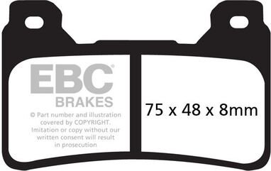 EBCブレーキ GPFAX シンタリング ロード ブレーキパッド フロント左側用 | GPFAX390HH