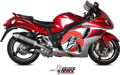 MIVV / ミヴマフラー SPORT 2 SLIP-ON Muffler SPEED EDGE STEEL BLACK For SUZUKI GSX-R 1300 HAYABUSA | S.052.LRB