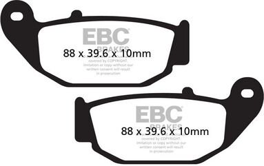 EBCブレーキ USA製 ダブルHシリーズ シンタリング ブレーキパッド リア右側用 | FA629HH