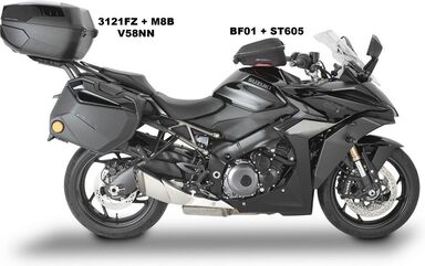GIVI / ジビ V58 Maxia （マキシア） 5 Monokey トップケース - ブラック - レッドリフレクター付 | V58NNB