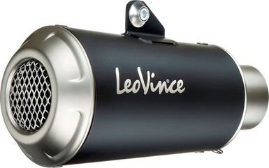 LeoVince / レオビンチ LV-10 ブラック スリップオン ステンレス, ステンレス エンドキャップ Racing YAMAHA MT-25 (2015-2018) | 15212B