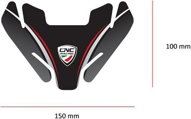 CNC Racing / シーエヌシーレーシング Fuel tank pad Ducati, Black | FP006B