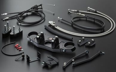 ABM / エービーエム KIT Superbike - type without grip heating, トリプルクランプカラー: ブラック | 106156-F15