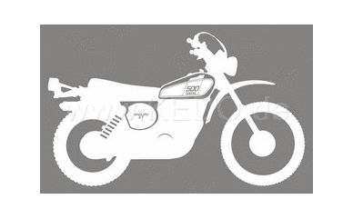 Kedo XT500'76 stickers, stylized '76 model, white, size approx. 100x61mm, 1 piece | 80170-76W