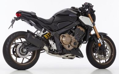 SHARK / シャークマフラー DSX-10 complete exhaust system (4-1) super short, Matt Black, Pentagonal/Conical | 841254