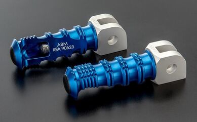 ABM / エービーエム Replacement rests rGrip YA 7 - rider, クランプカラー: ブラック, レストカラー: シルバー | 100198-F15-F11