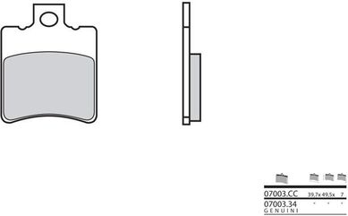BREMBO / ブレンボ ブレーキパッド 07003CC オーガニック | 07003CC