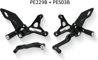 CNC Racing / シーエヌシーレーシング Adjustable rider rearsets MV Agusta Brutale | PE229