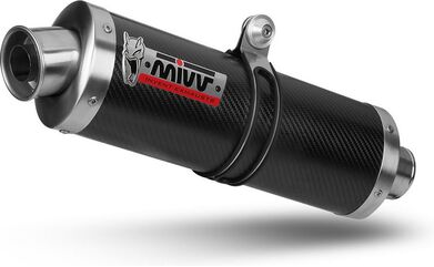 MIVV / ミヴ -SPORT OVAL- スリップオン カーボン for SUZUKI SV 650 (99-02) | S.004.LE