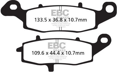 EBCブレーキ UK製 セミ-シンタリング Vパッド リア右側用 | FA231/2V