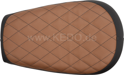Kedo Solo Seat, black / brown, with hand-sewn Diamond pattern, ready-to-mount | 22554