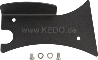 Kedo Swingarm protection SV650 16-, 2mm aluminum black powder coated, protects swingarm and suspension, if OEM chain guard has been removed | 30728