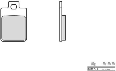 BREMBO / ブレンボ ブレーキパッド 07017CC カーボンセラミック | 07017CC