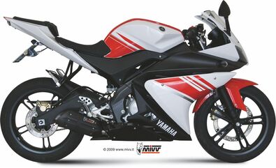 MIVV / ミヴ- SPORT フルエキゾーストシステム 1:1 スチール、黒 for YAMAHA YZF 125 (08-) | Y.030.L9