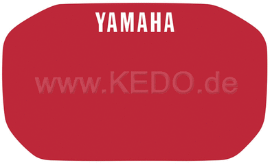 Kedo Decal Headlight fairing, red with white YAMAHA logo (HD quality with protective laminate), suitable for items 29112RP / 29467RP / 29468RP | 22106R