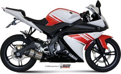 MIVV / ミヴ-SPORT SUONO- フルエキゾーストシステム 1-1 ステンレス(カーボンエンドキャップ) for YZF 125(08-) | Y.030.L7