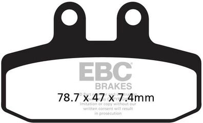 EBCブレーキ UK製ケブラー オーガニックFAシリーズ ブレーキパッド フロント左側用 | FA256