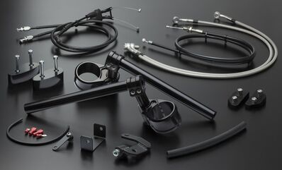 ABM / エービーエム KIT multiClip Sport Ø51 mm, シュリンクチューブカラー: トランスペアレント, コネクションカラー: シルバー, マルチクリップカラー: ブラック | 100374-F30-F11-F15