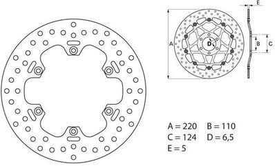 BREMBO / ブレンボ ORO (オーロ) ブレーキディスク ラウンドフィックス | 68B40753