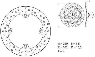 BREMBO / ブレンボ ORO (オーロ) ブレーキディスク ラウンドフィックス | 68B407E3