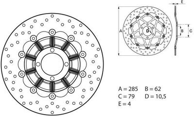 BREMBO / ブレンボ ORO (オーロ) ブレーキディスク ラウンドフローティング | 78B40816