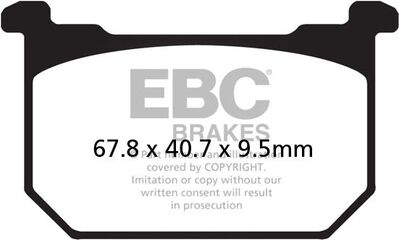 EBCブレーキ UK製ケブラー オーガニックFAシリーズ ブレーキパッド フロント左側用 | FA068