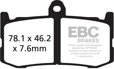 EBCブレーキ USA製 EPFA シリーズ エクストリーム Pro シンタリング ブレーキパッド フロント左側用 | EPFA491HH