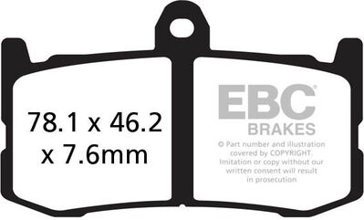 EBCブレーキ USA製 ダブルHシリーズ シンタリング ブレーキパッド フロント左側用 | FA491HH