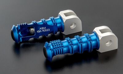 ABM / エービーエム Replacement rests rGrip SU 10 - pillion rider, クランプカラー: シルバー, レストカラー: ブルー | 100188-F11-F14