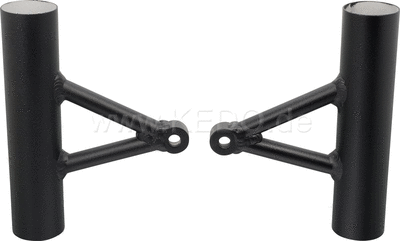 Kedo Aluminum Headlight brackets (1 Pair) Wrenchmonkees / GibbonSlap style, black-coated | WM0015S