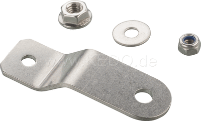 Kedo Horn Bracket, relocateds the horn underneath the fuel tank, stainless steel | 50599