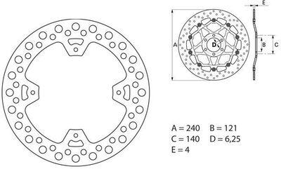 BREMBO / ブレンボ ORO (オーロ) ブレーキディスク ラウンドフィックス | 68B40786