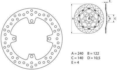 BREMBO / ブレンボ ORO (オーロ) ブレーキディスク ラウンドフィックス | 68B40788